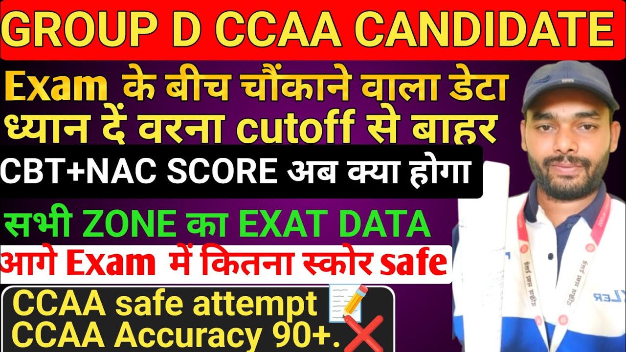 सावधान GROUP D CCAA CANDIDATE EXAM के बीच में ही चौंकाने वाला डेटा आया अब आपका SAFE SCORE क्या होगा 