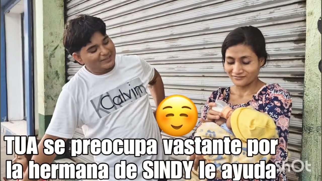 la hermana de SINDY presta mucha atención asu hijo: TUA bien cariñoso con ella