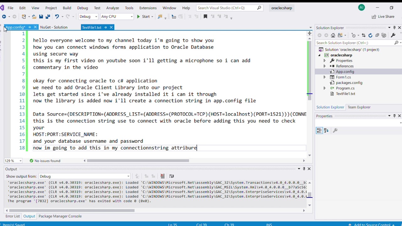 How to connect Oracle Database With C#