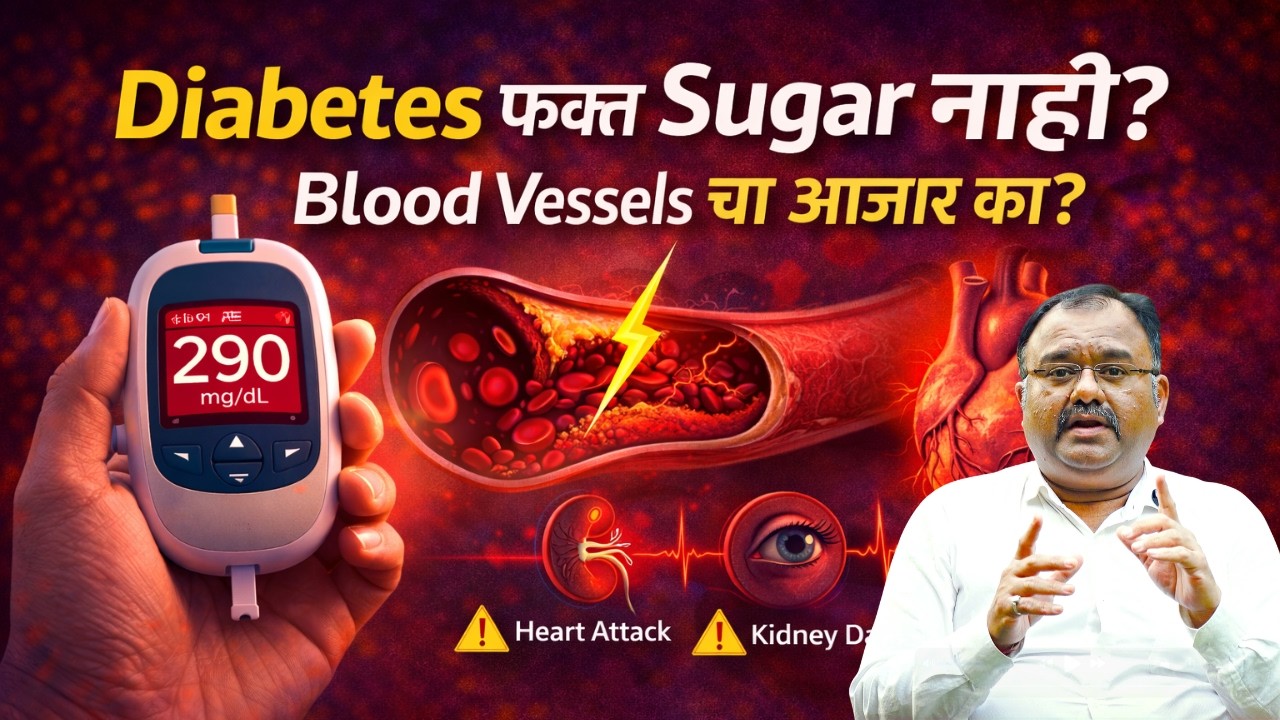Diabetes फक्त Sugar नाही — तो Blood Vessels चा आजार का आहे? | Heart Risk Explained !