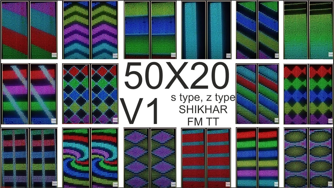 50X20 SHIKHAR TT FM V1 #ws2811 led #teztech pixel led