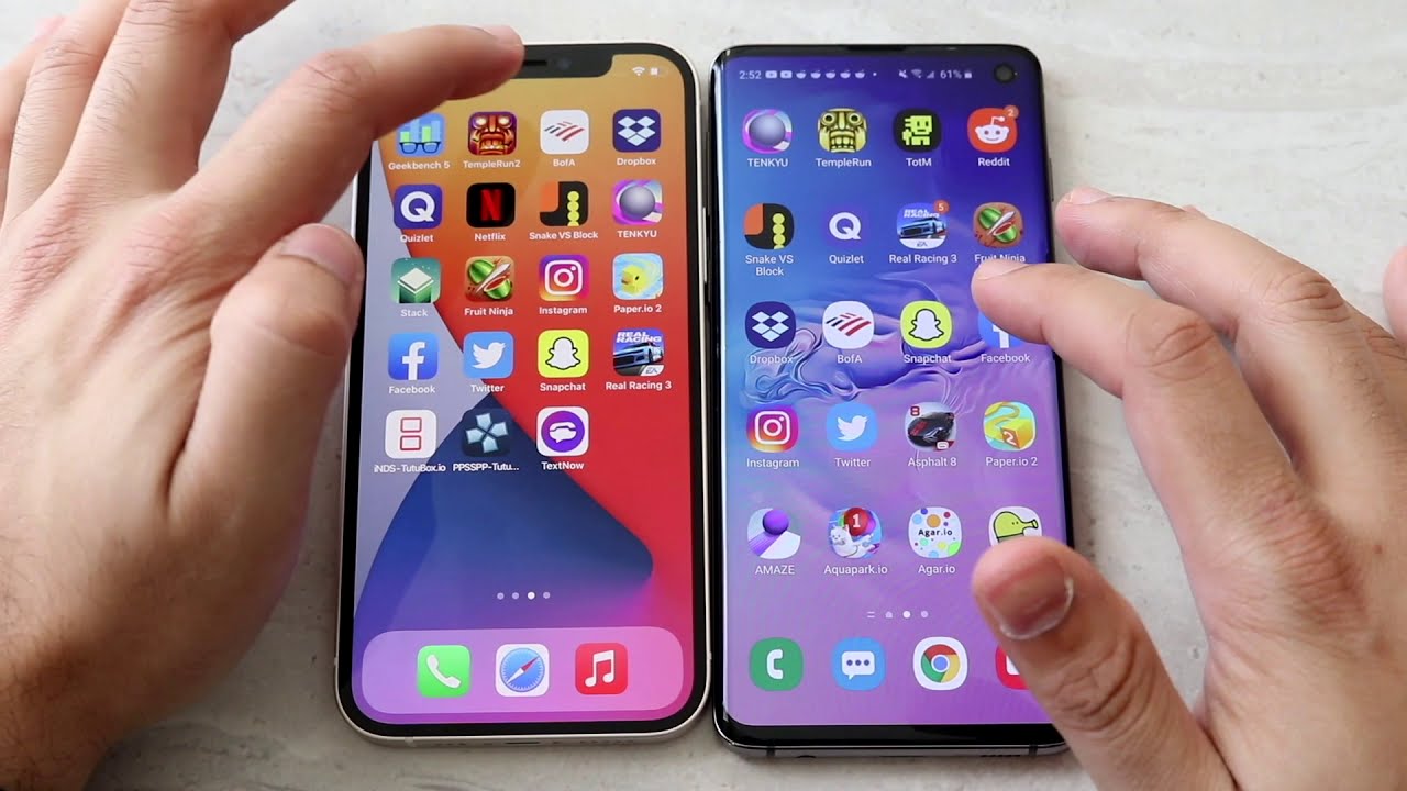 iPhone 12 Vs Samsung Galaxy S10 Speed Comparison