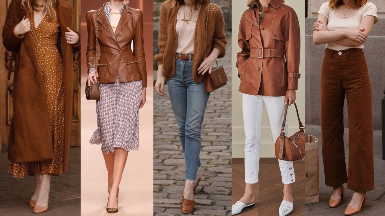 TONOS MARRONES y TIERRAS para VESTIR SENCILLA y ELEGANTE OUTFITS con ROPAS de COLOR MARRÓN y TIERRAS