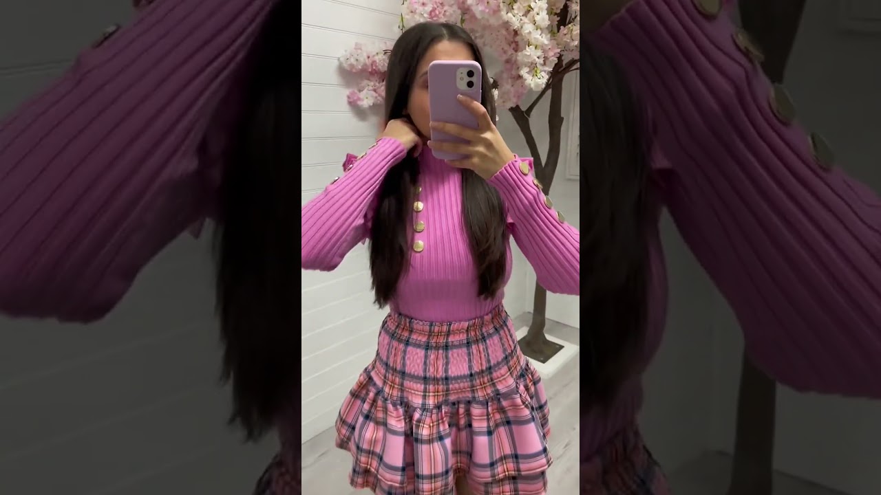 Adorable tartan skirts & jumper under 20#fok #tartanraraskirt