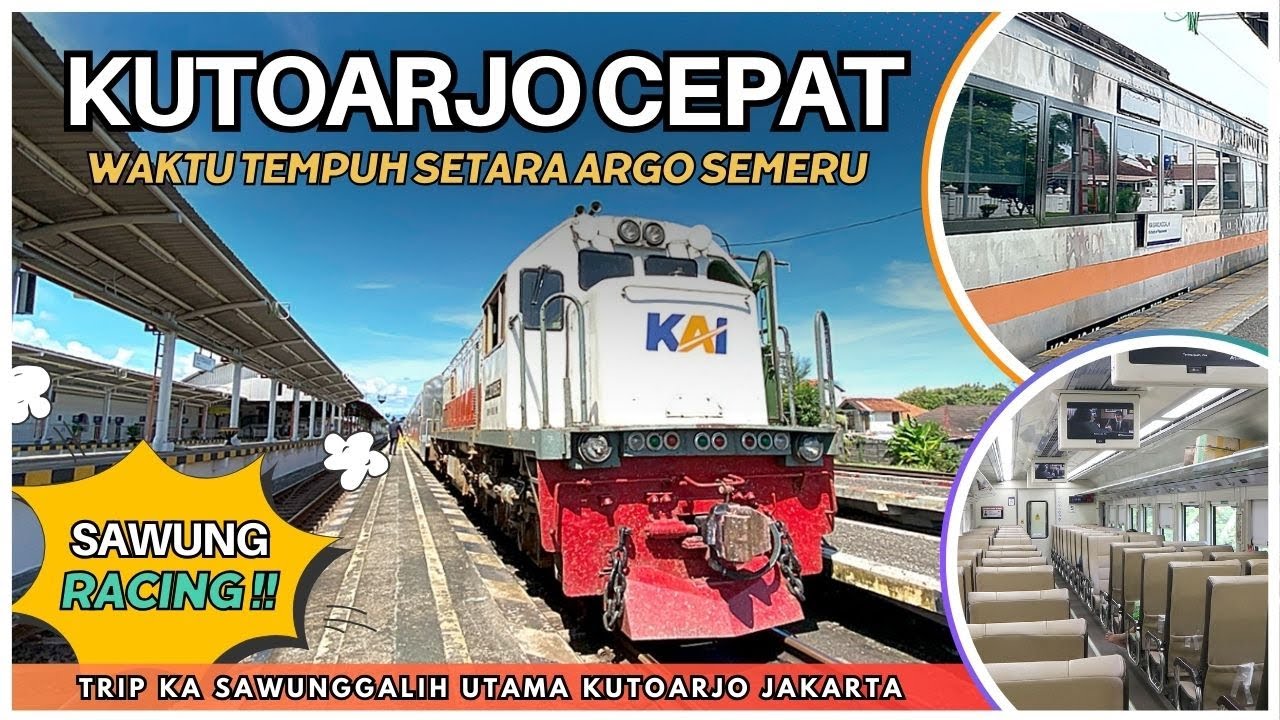 KERETA EKONOMI SAKTI‼️WAKTU TEMPUH SETARA KELAS ARGO🔥Trip KA Sawunggalih Utama Kutoarjo - Jakarta