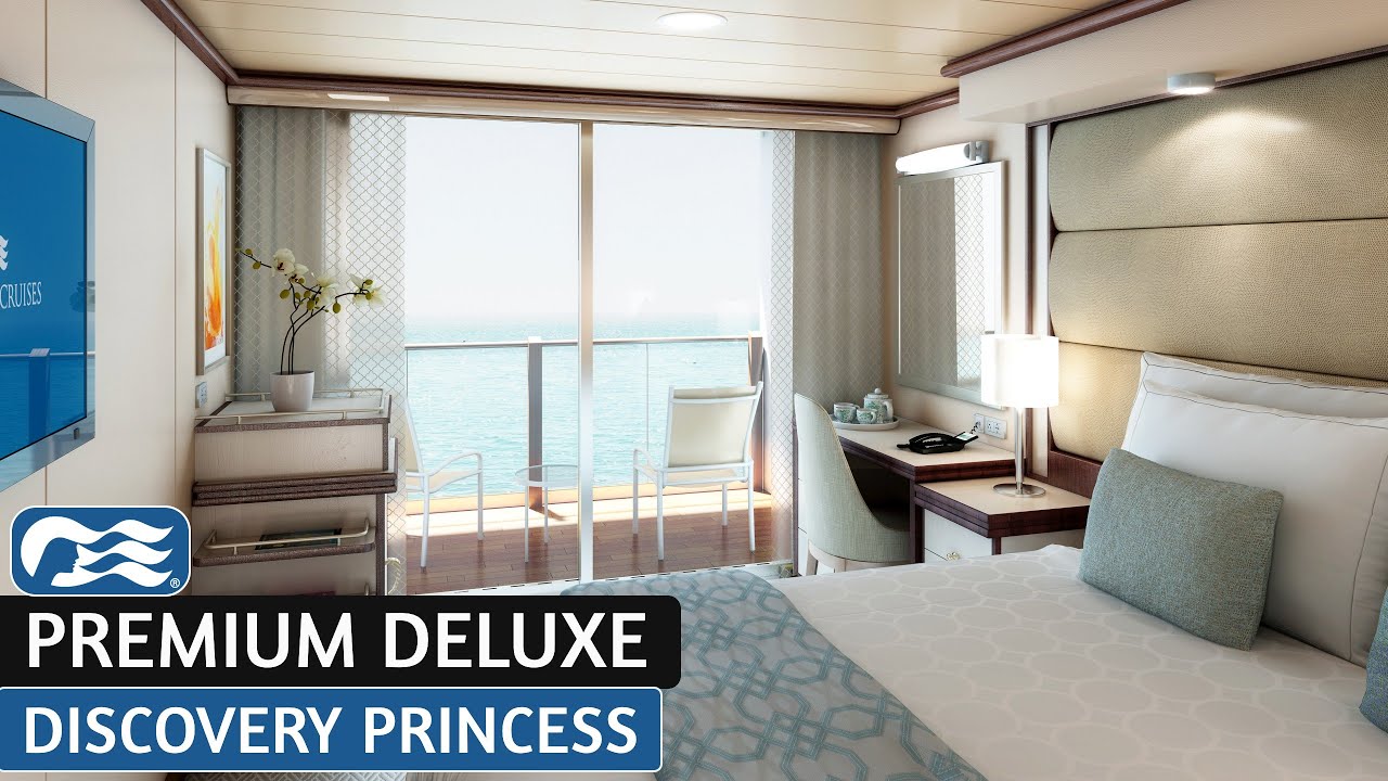 Discovery Princess | Каюта Premium Deluxe с балконом | Полный обзор и экскурсия в формате 4K