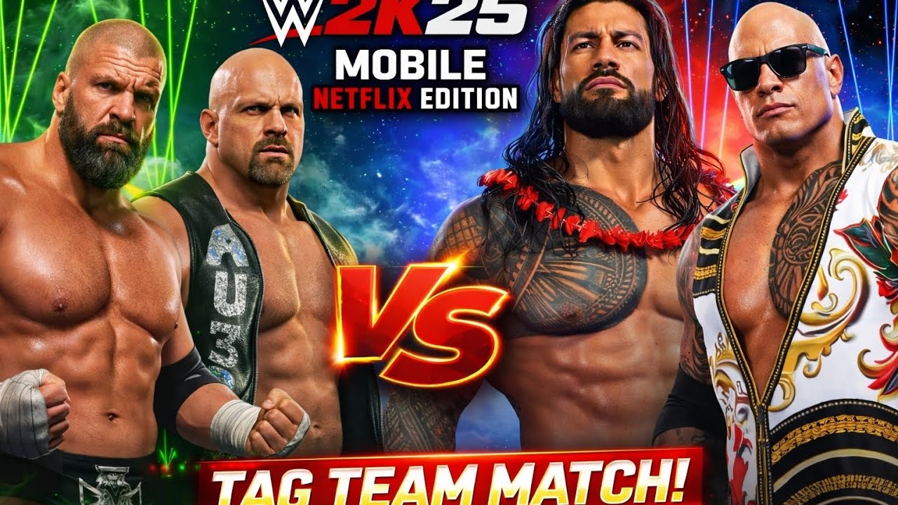 WWE 2K25 Mobile Netflix Edition-on iphone 15pro Max(4K Graphics)🔥