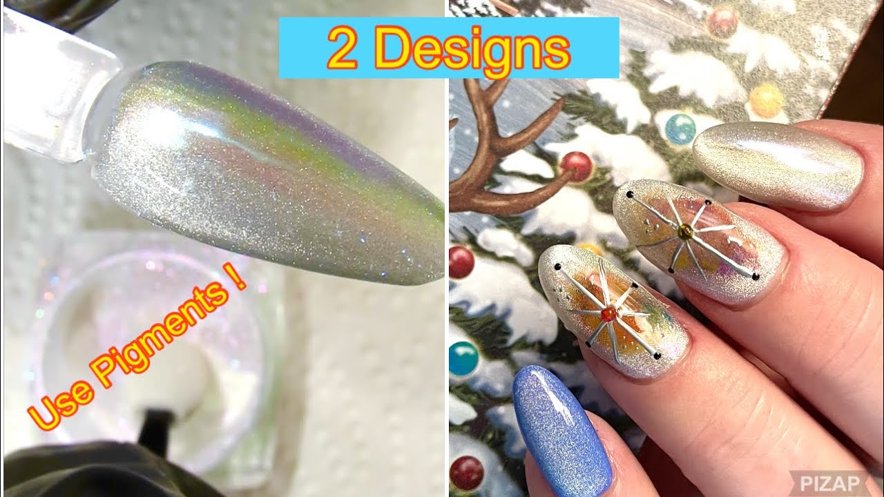 DIY Magnetic Rainbow Cat Eye Nails Using PIGMENTS - No Special Polish Needed - EASY