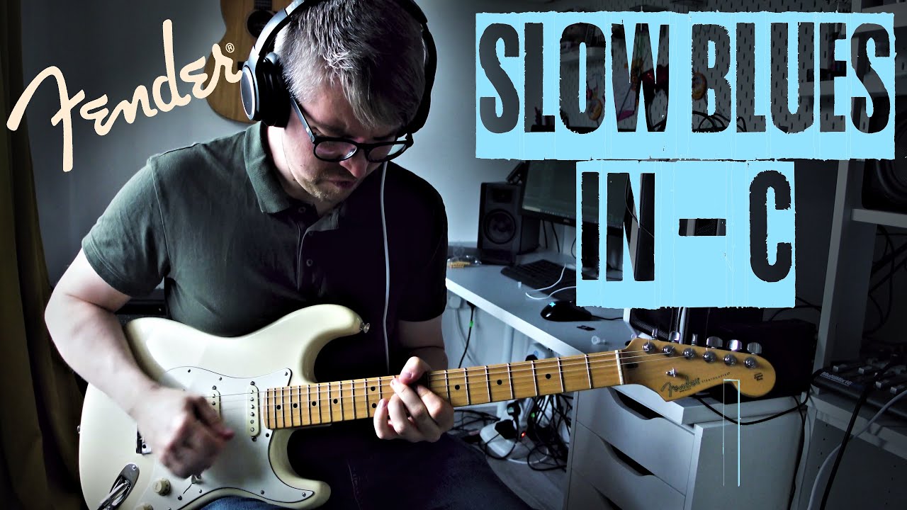 Slow Blues In C -  USA Fender Stratocaster (Olympic White)
