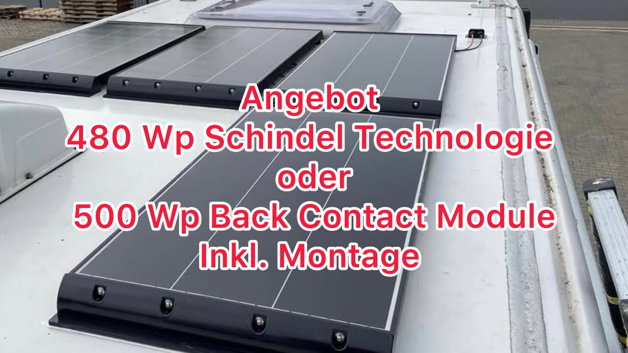 Angebot für Solar 480 Wp Schindel Technologie oder 500 Wp Back Contact Module.