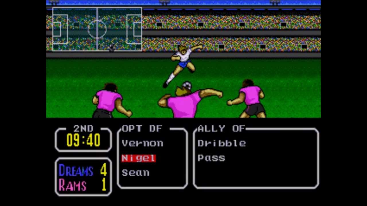 Playing Tecmo Cup Football Game Stage 4