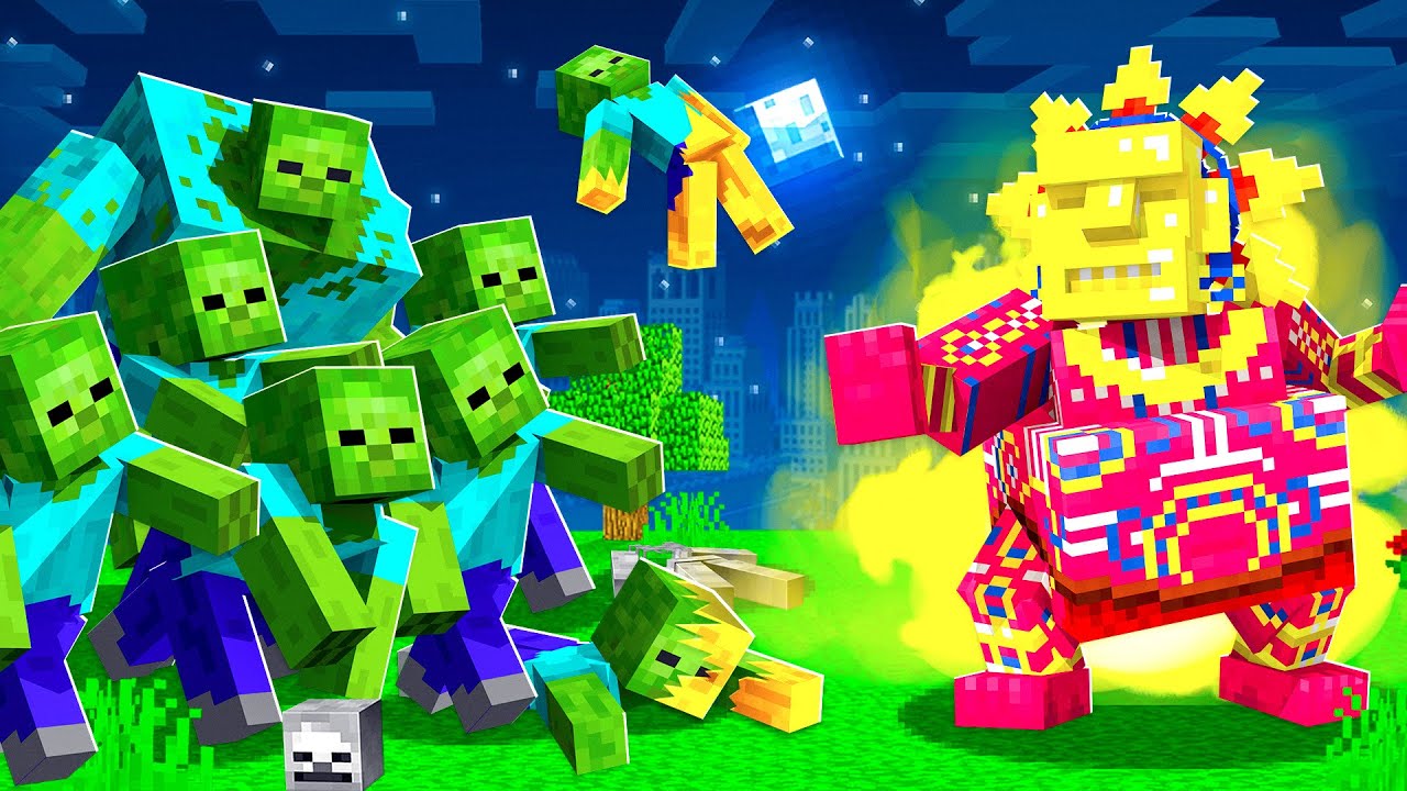 1000 зомби против боссов-мутантов! (Minecraft)