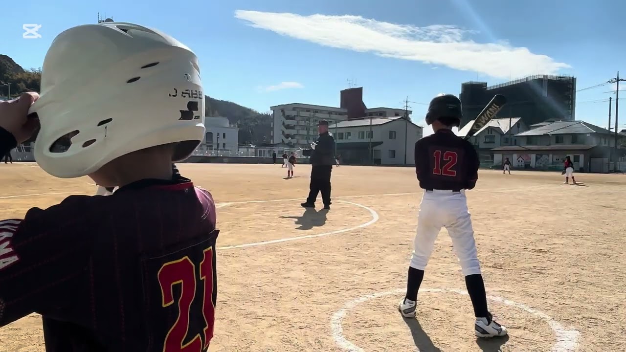 ルーキー練習試合vs倉敷フューチャーズ（4年以下）12-4⭕️