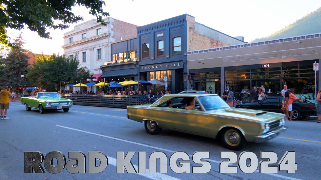 Nelson Road Kings Classic Cars Parade on Baker Street in Nelson BC Canada 2024