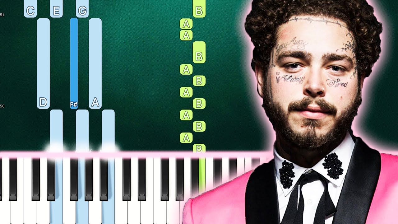 Post Malone - Hollywood's Bleeding (Piano Tutorial) By MUSICHELP