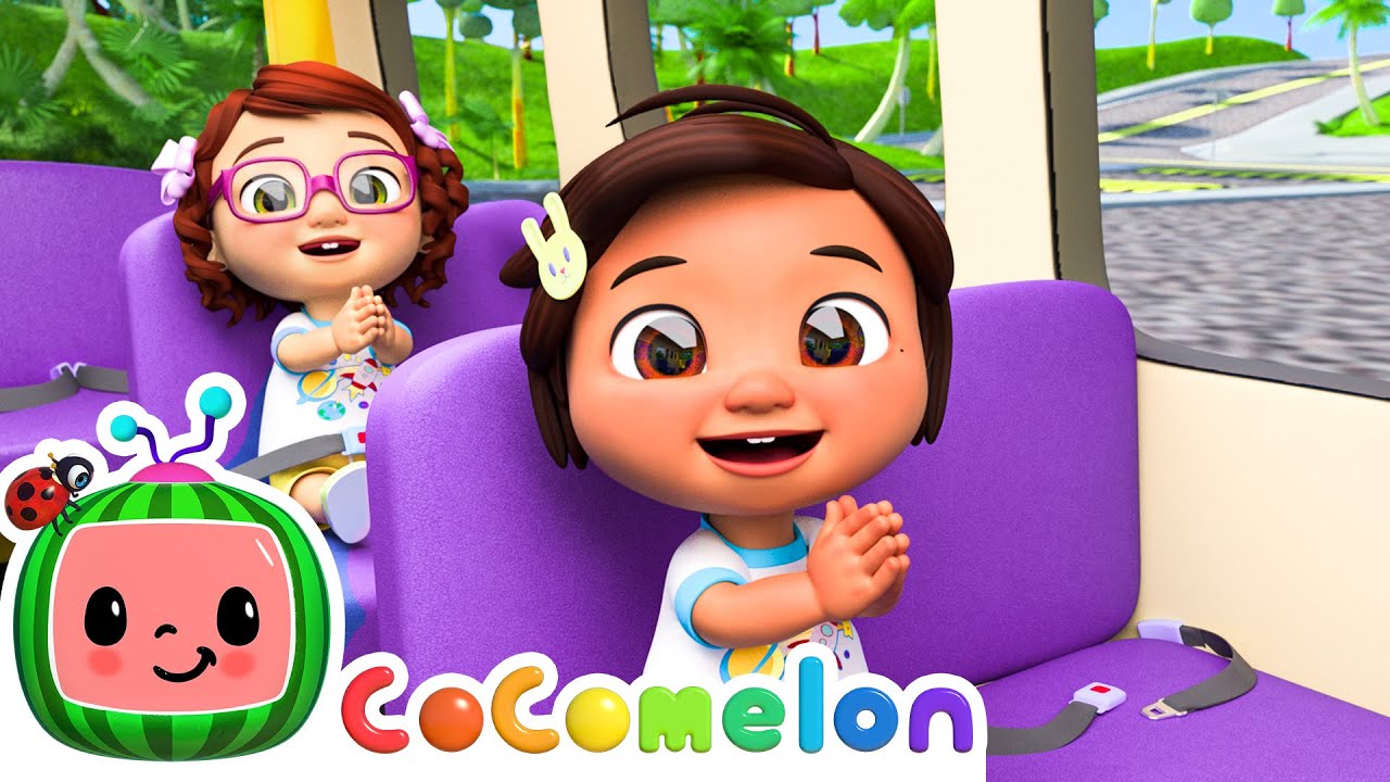 The Wheels on the Bus Go Round and Round | CoComelon 🍉 | Nursery Rhymes