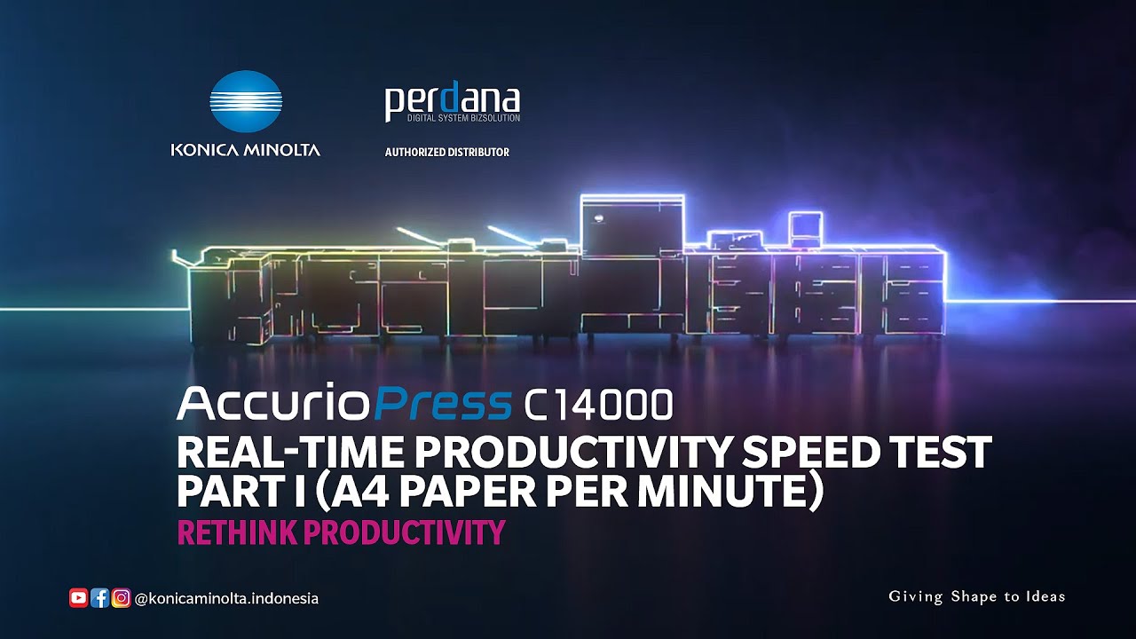Part 1 - Konica Minolta AccurioPress C14000 Real-Time Productivity Speed Test - A4 (210X29 mm) Paper