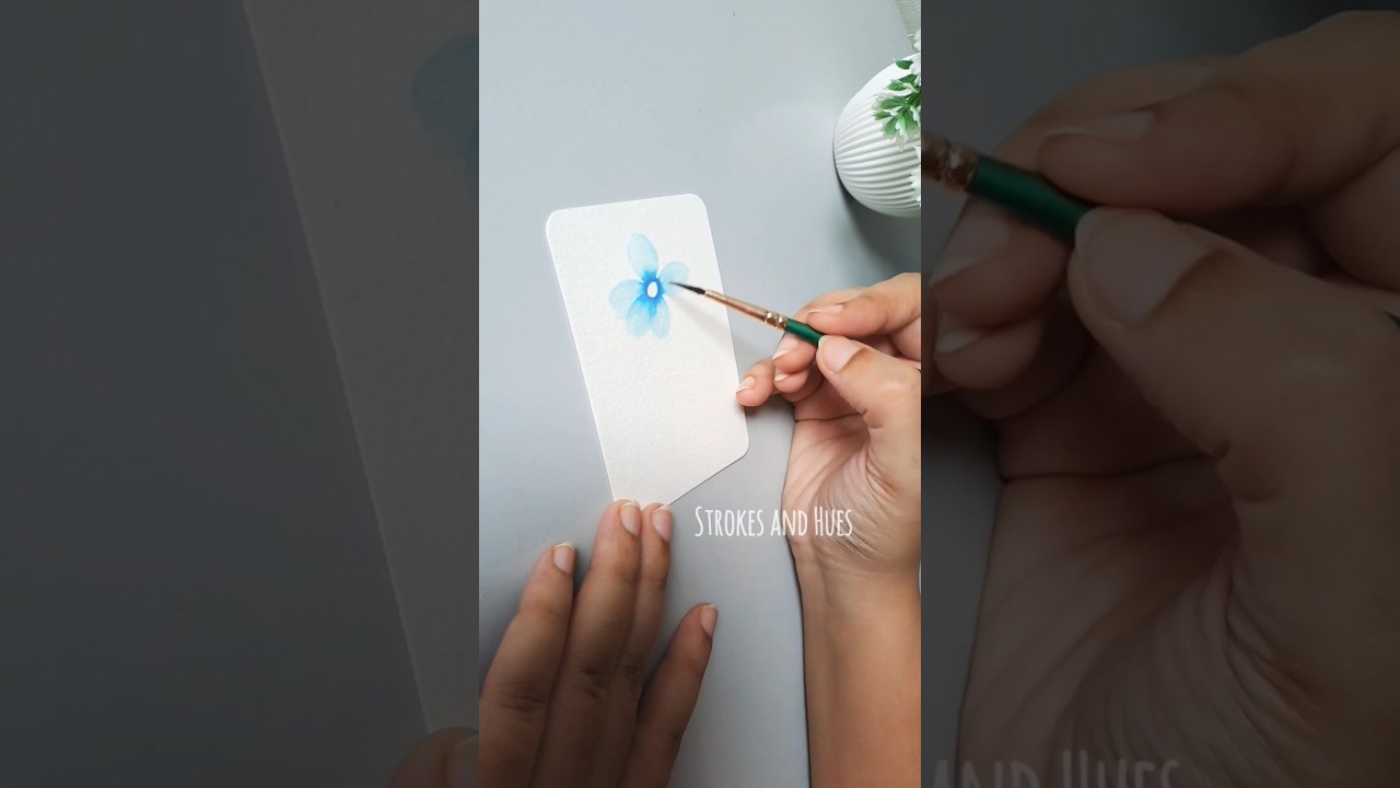 Quick and easy flower painting with brushpen||#brushpenpainting #brushpenart #flowerpainting #art