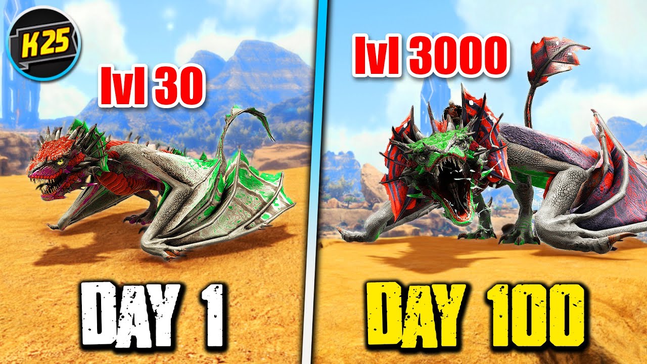 I Survived 100 Days of HARDCORE ARK, Except it gets Progressively Harder😬