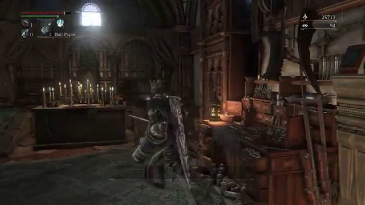 Bloodborne - Hunter's Dream:  Work Bench, Memory Altar & Shopping, Ailing Loren Chalice Details PS4