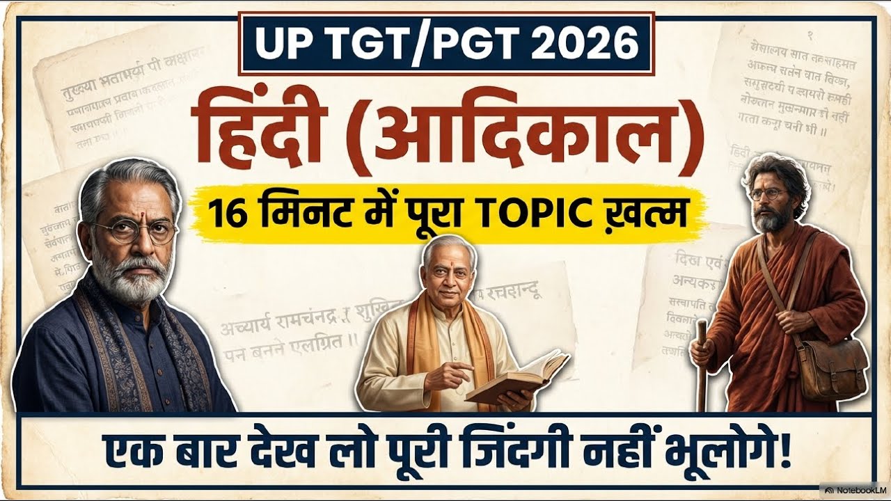 UP TGT PGT Hindi Online Classes | Aadikal Hindi Sahitya | UP TGT PGT Hindi Classes