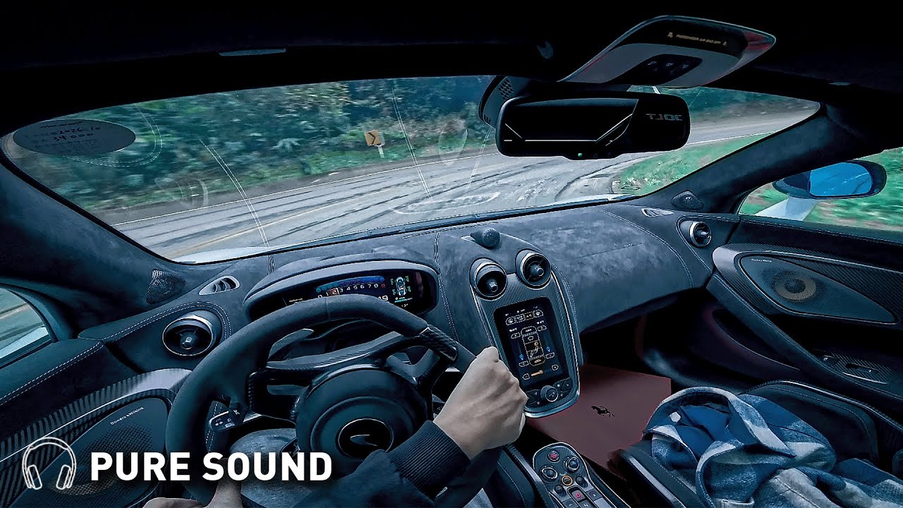McLaren 600LT: Moody Mountain Drive. [Pure Sound] No Music.