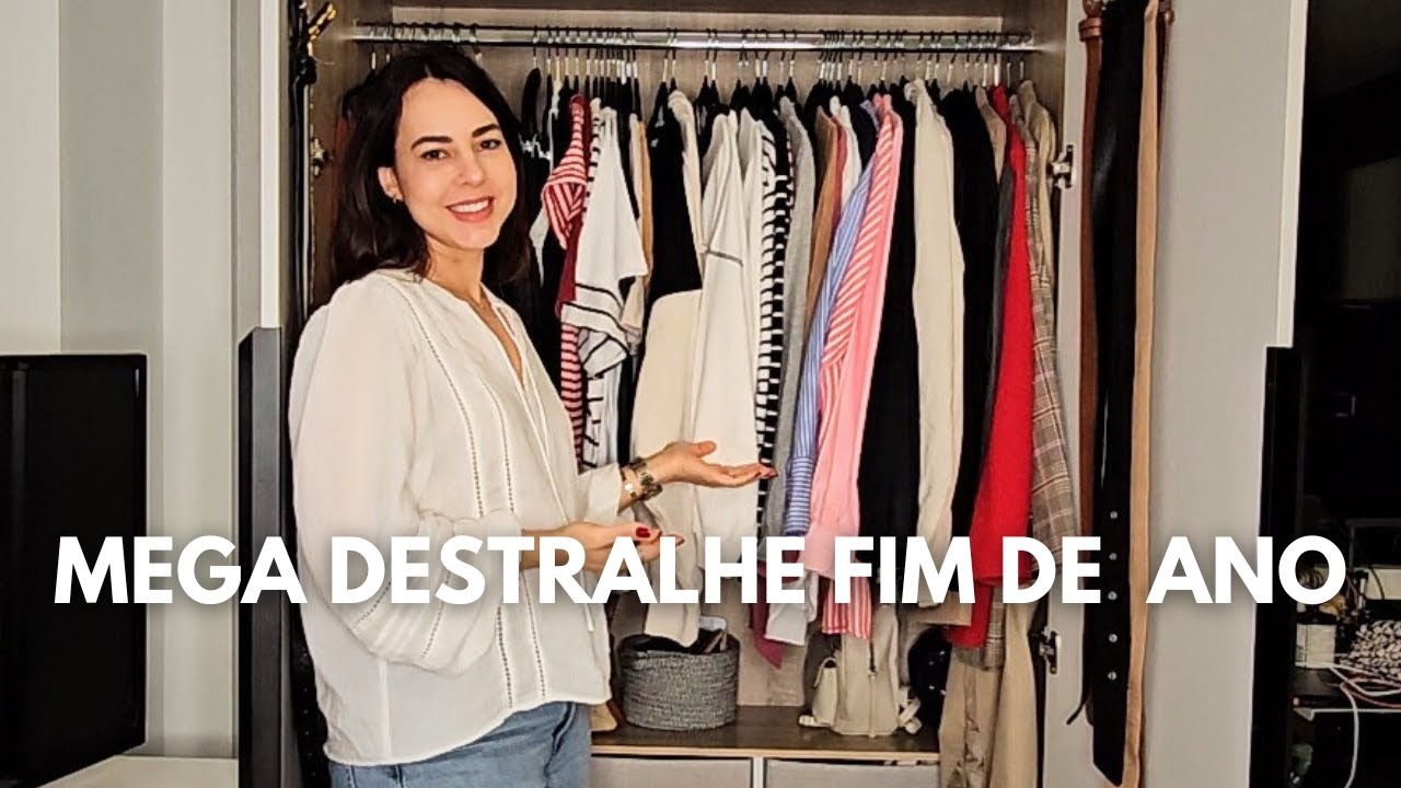 DESTRALHE E ORGANIZAÇÃO do MEU GUARDA ROUPA PEQUENO mudança de estação