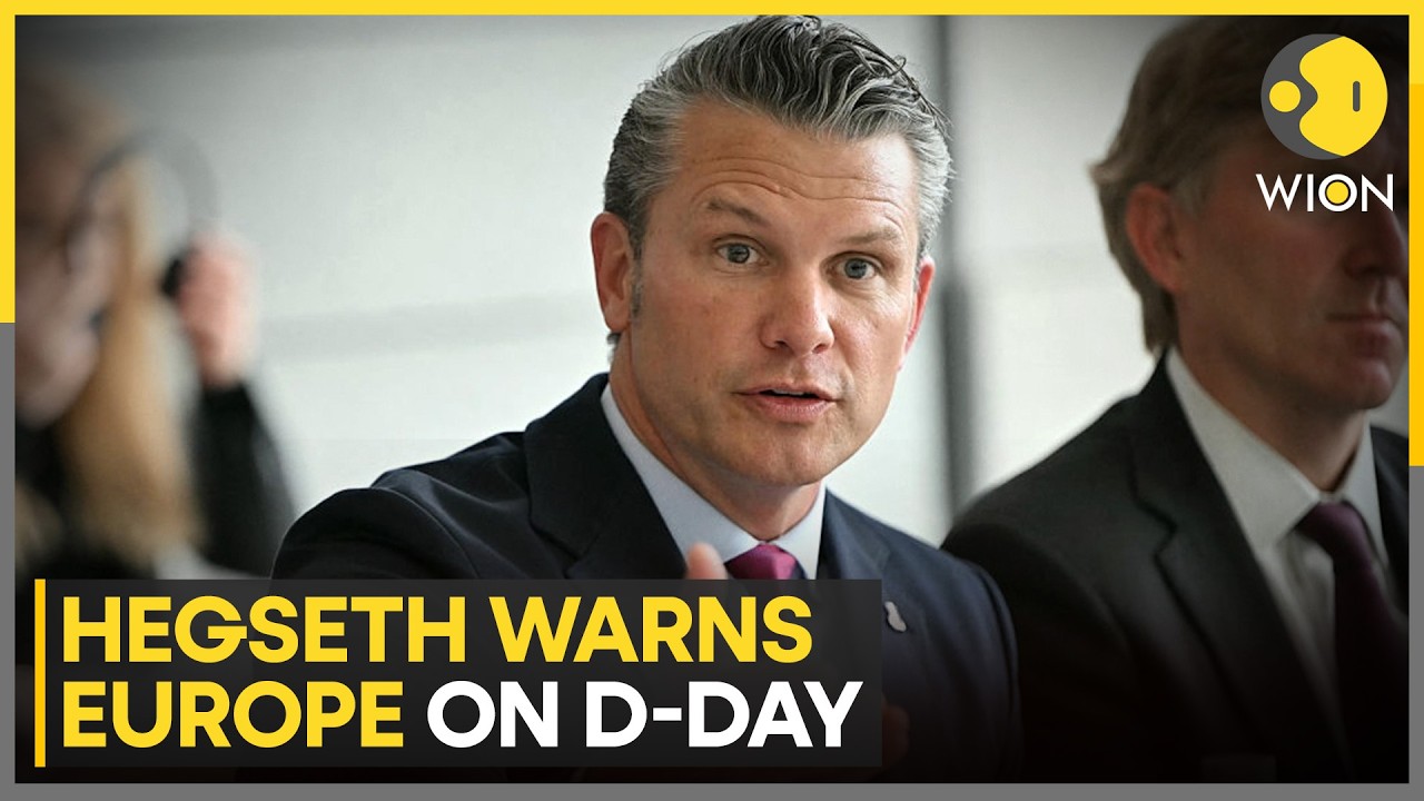 US Secretary of War Pete Hegseth Speaks at D-Day Anniversary Event | WION News