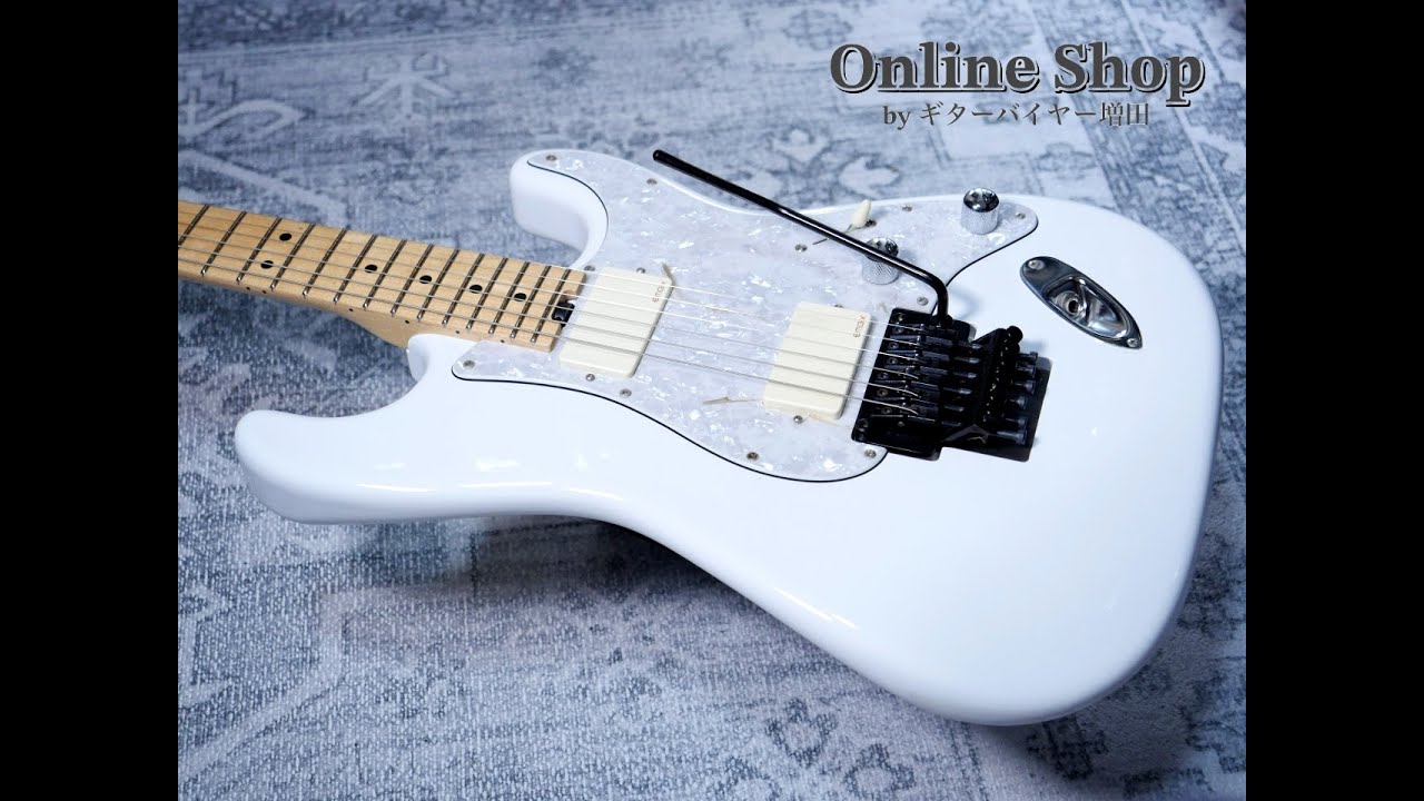 カスタムオーダーならではのこだわり。国産コンポーネントの雄、Combat Custom Order ST type FRT White / Maple【ギターバイヤー増田】