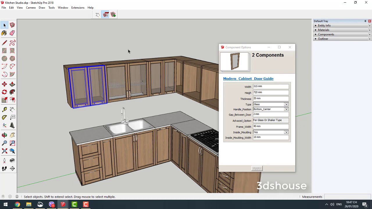 Design Kitchen in 20 Minutes With Sketchup Dynamic Components
