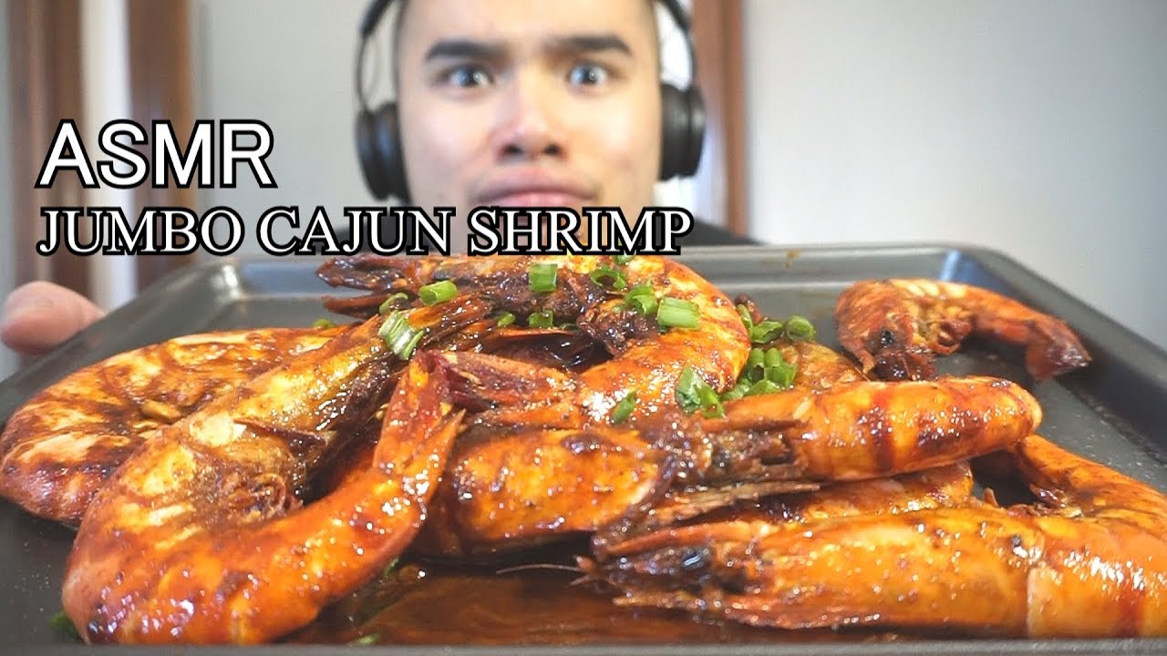 ASMR CAJUN JUMBO SHRIMP *EXTREME EATING SOUNDS *EXTREME SMACKING *NO TALKING
