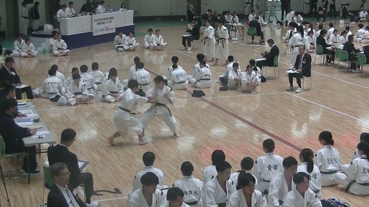25全日 女子白帯緑帯 本選 明治 高見・東仲