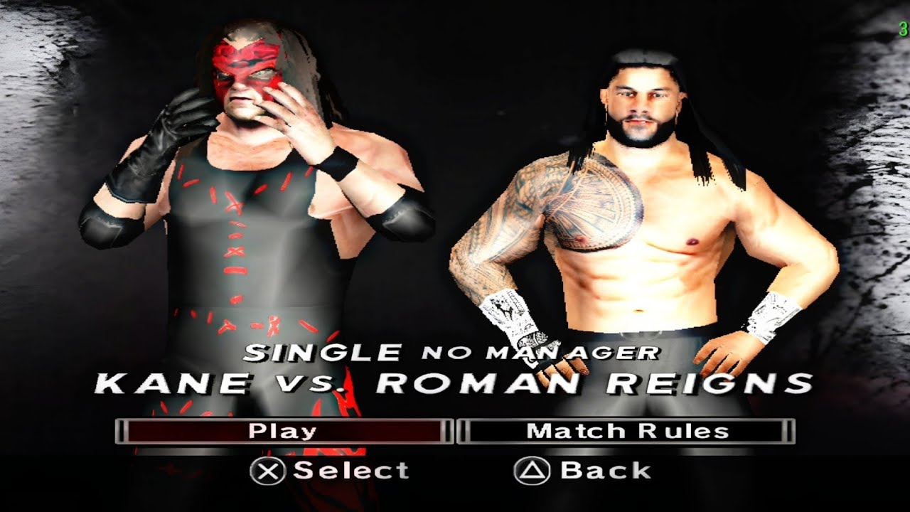 kane vs Roman Reigns Smackdown vs Raw 2007 mod 2k25