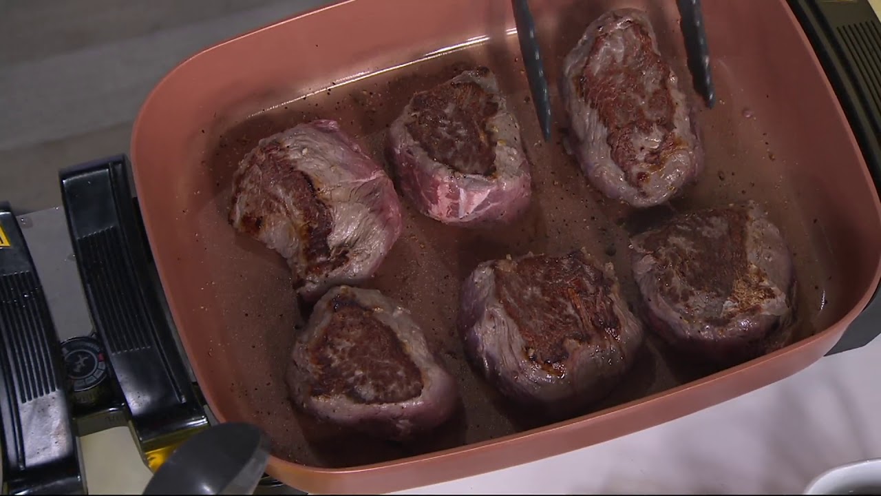 Copper Chef Nonstick Electric Skillet with Lid on QVC