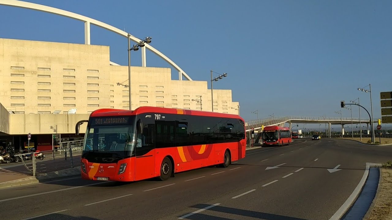 Circulación autobuses y autocares Estación intermodal Zaragoza - Delicias (Zaragoza) Agosto 2021
