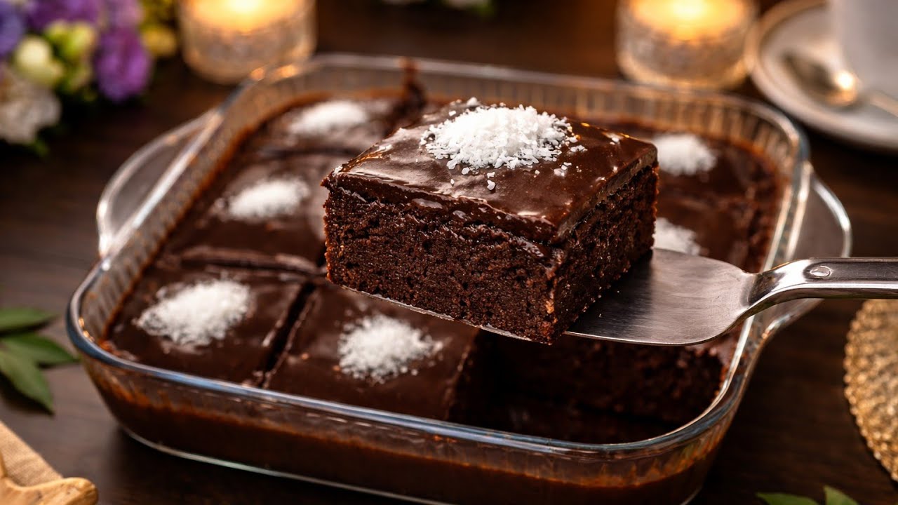 Coconut Chocolate Cake 🍫🥥 Easy and convenient tutorial