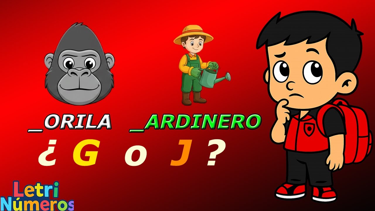 ¿G o J? Reglas de ortografía fáciles para niños | LetriNúmeros ✏️