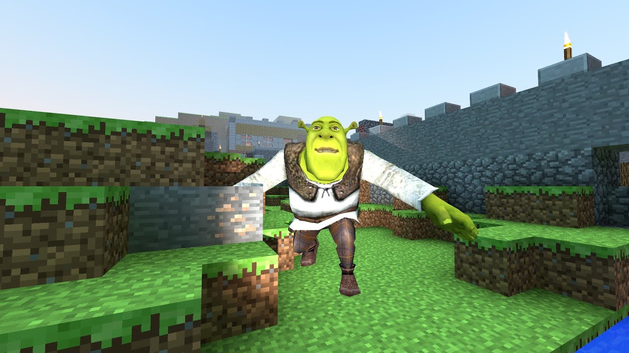 SHREK IS HUNTING ME IN MINECRAFT! LOL!
