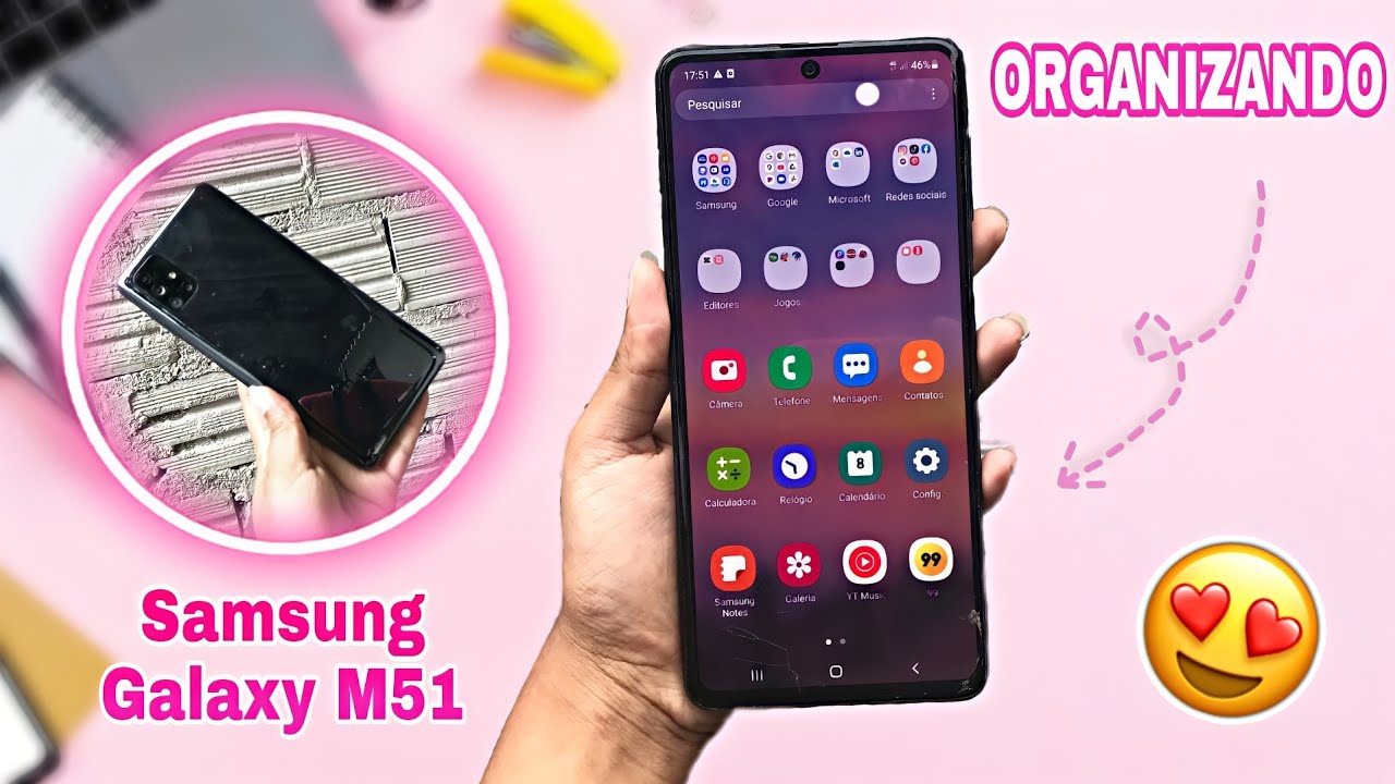 ORGANIZANDO MEU CELULAR DO ZERO(Samsung Galaxy M51) #2