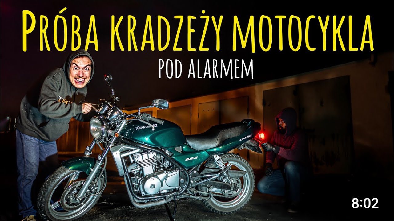 Próba kradzieży motocykla (tanie zabezpieczenie do motocykla alarm)