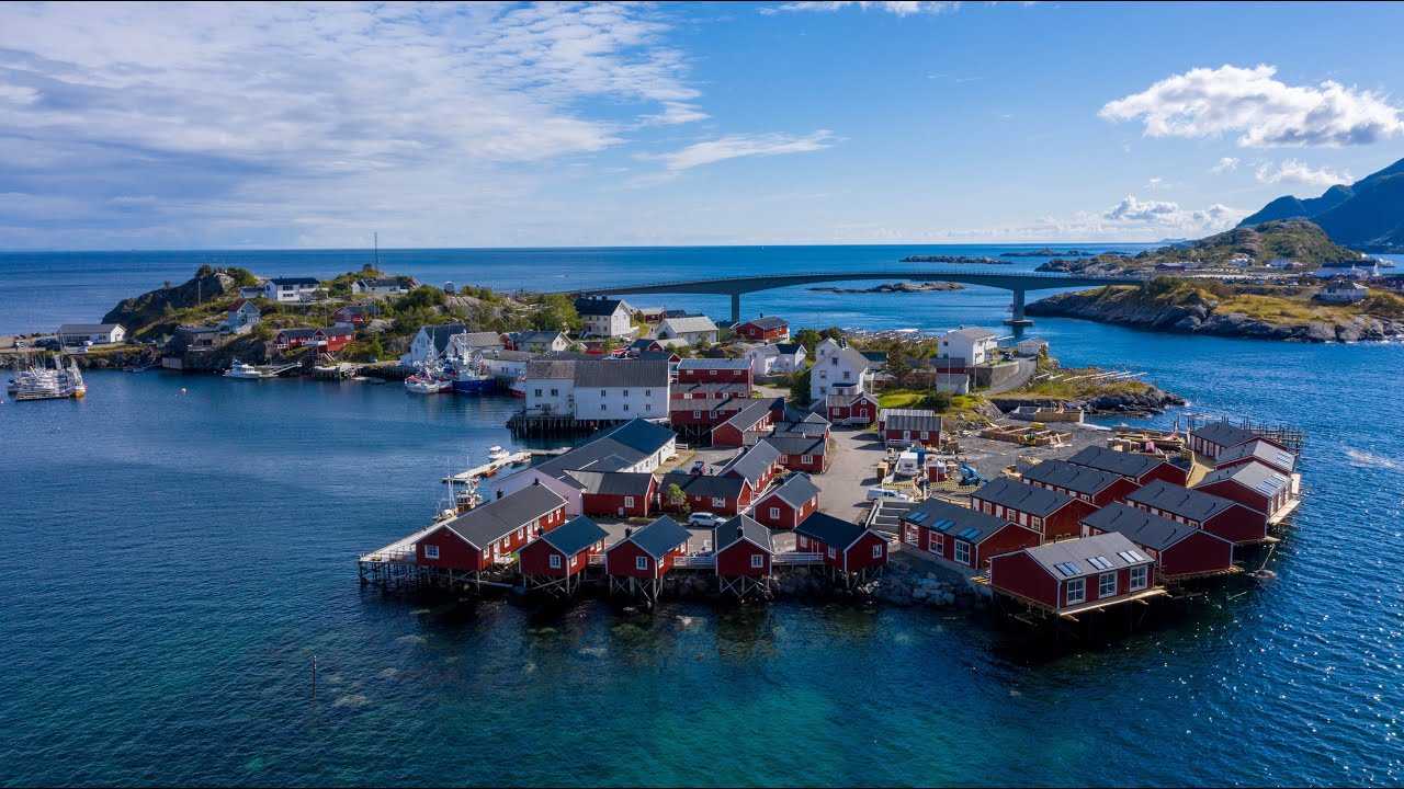 Hamn&oslash;y, Norway 4k, 2020.