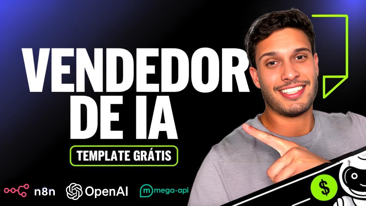 VENDEDOR DE IA NO CODE QUE TRABALHA 24H POR DIA | n8n + OpenAI + megaAPI [Template GRATUITO]