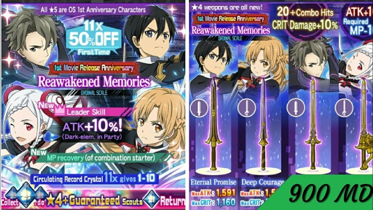 SAO:MD - Reawakened Memories: Ordinal Scale (900md)