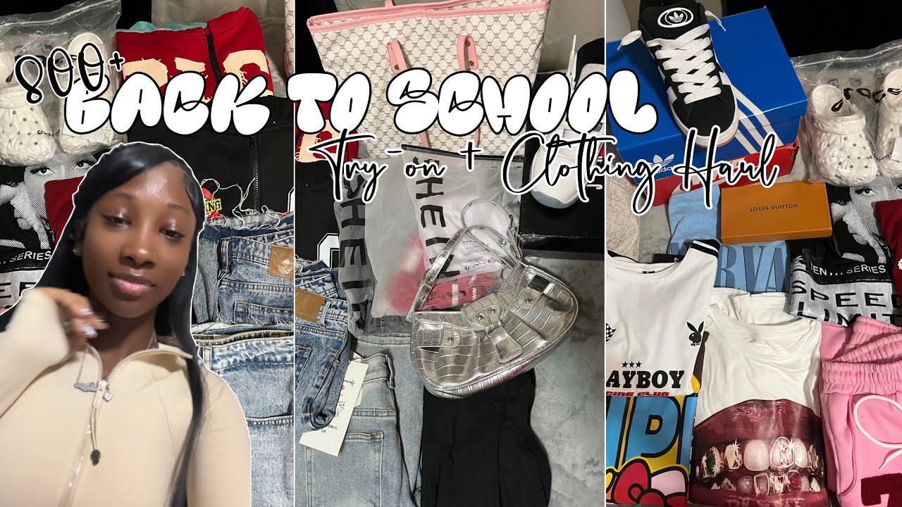 $800+ BACK TO SCHOOL CLOTHING TRY-ON HAUL || shein haul, shoes, Louis Vuitton, etc 