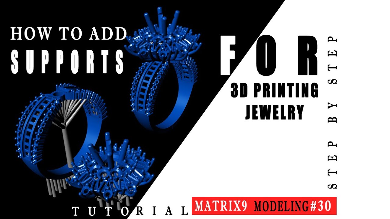 How To Add Supports for 3D Printing Jewelry Tutorial #030