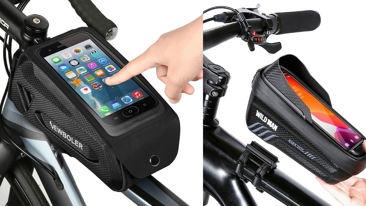 Bike Phone Front Frame Bag Waterproof Bicycle Phone Mount Bag