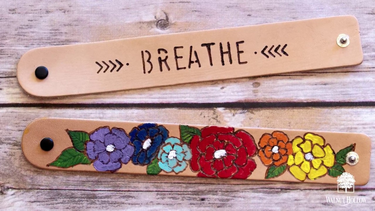 Branded Leather Bracelets by Walnut Hollow