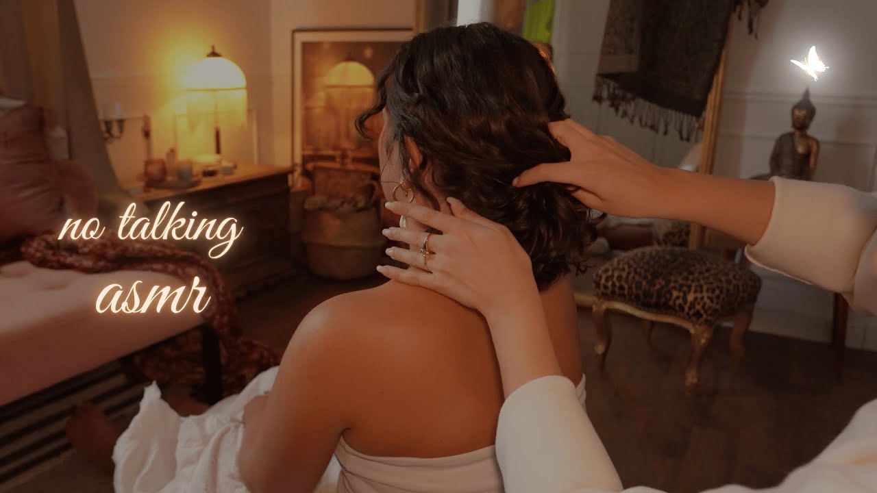 ASMR no talking 😴 soft touch treatment for sleep w/ & w/o music