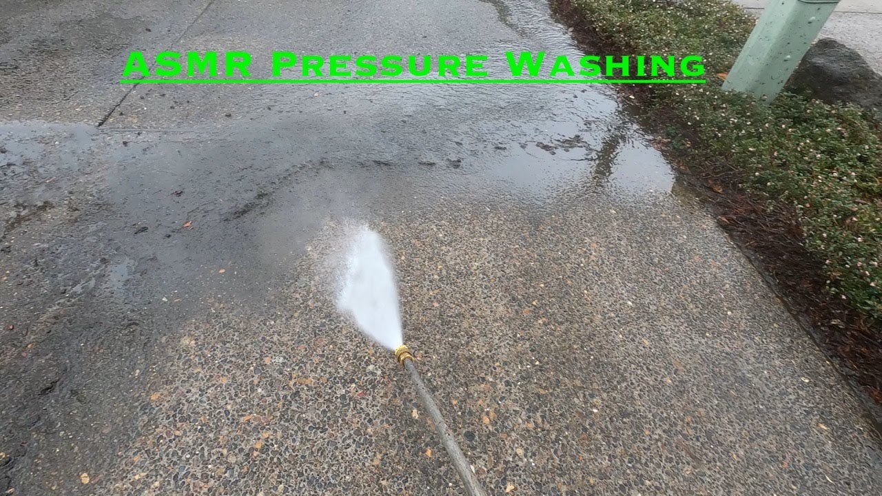 ASMR Pressure washing Driveway, (Very Satisfying) #asmr, #pressurewashing, #satisfying, #powerwash,