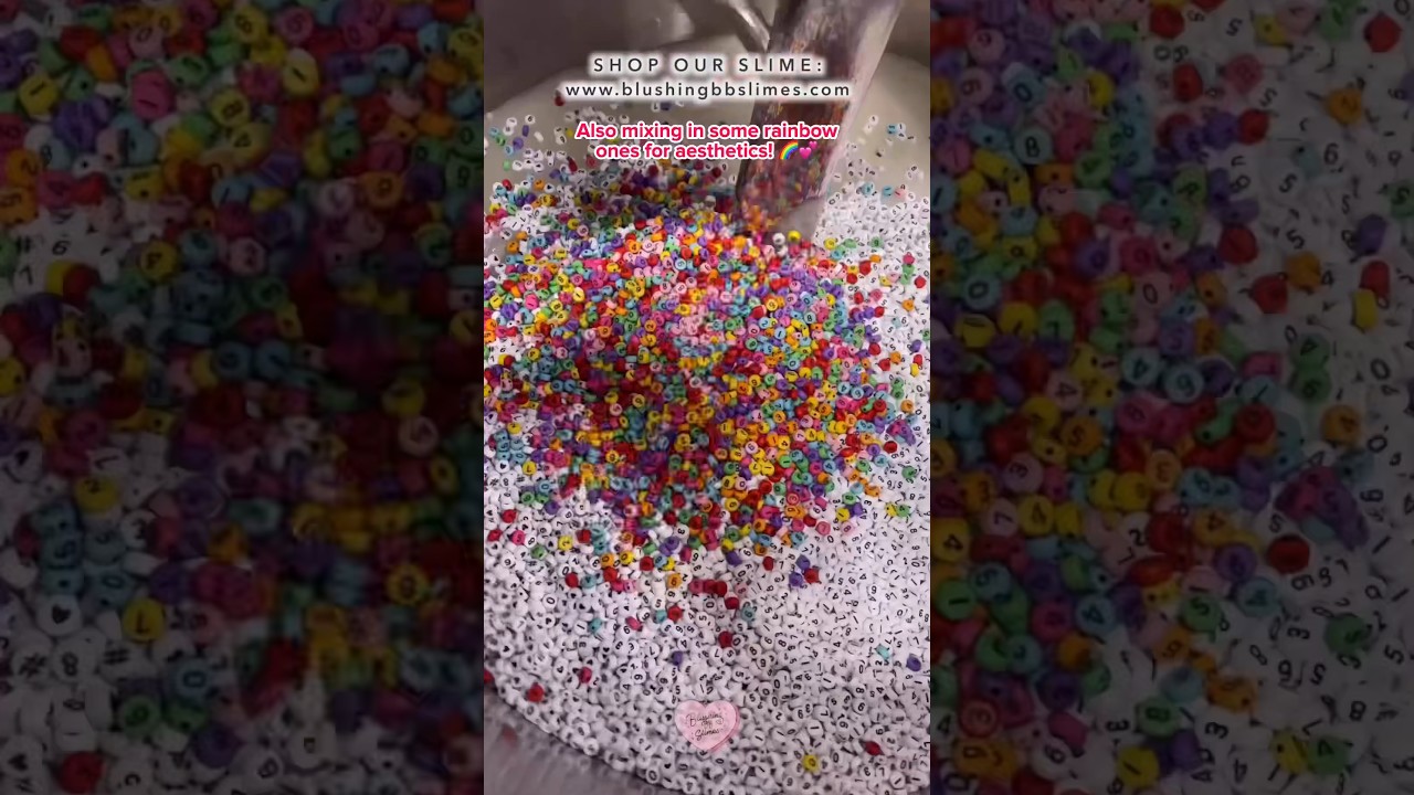 GUESS HOW MANY BEADS are in this slime?! 😵 Make Gimme Ur Digits with me 🥣☎️